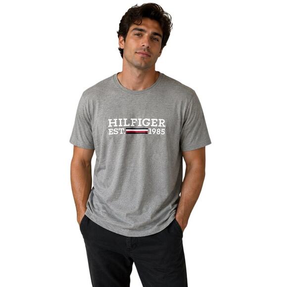 Tommy Hilfiger Other - Tommy Hilfiger Gray Logo T Shirt Mens XL Short Sleeve Crew Neck Casual Tee